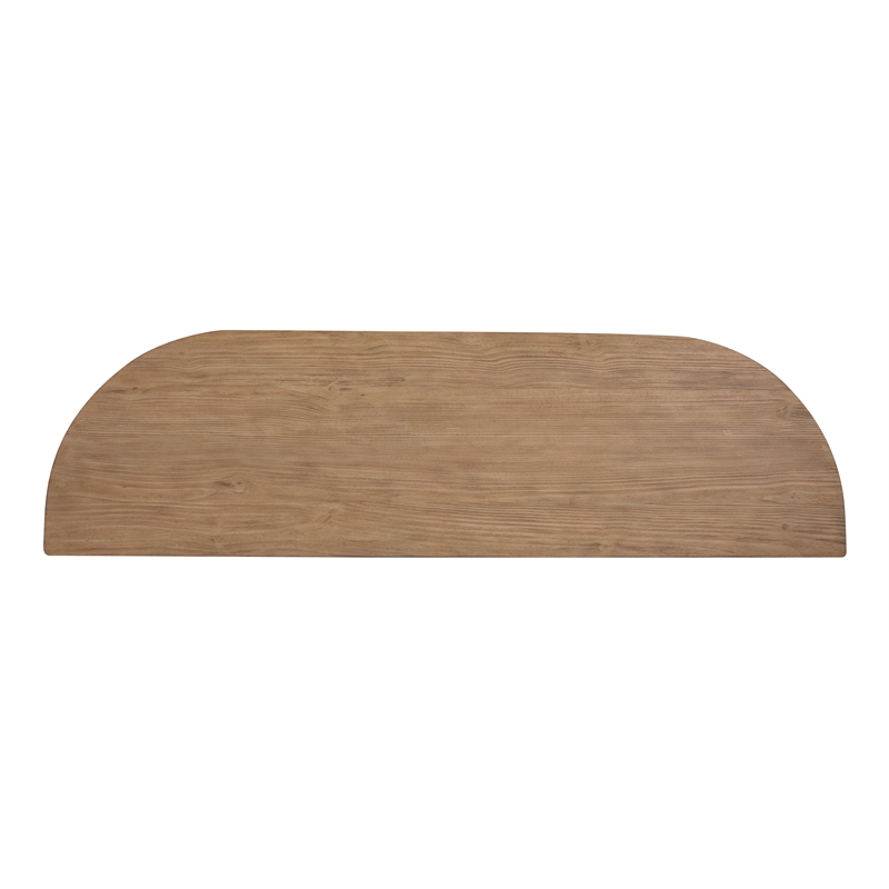 Magnussen Home Hayden Golden Oat Demilune Sofa Table