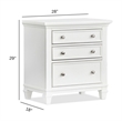 Magnussen Home Charleston White Dove White Drawer Nightstand