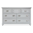 Magnussen Home Charleston Harbor Drawer Dresser With White Mirror