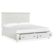 Magnussen Home Charleston White Dove Queen White Panel Storage Bed