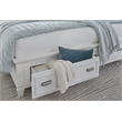 Magnussen Home Charleston White Dove Queen White Panel Storage Bed