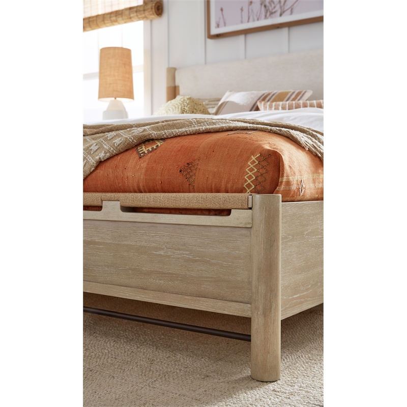 Salt Life Home Sunset Cove Sanibel Brown Queen Panel Upholstered Bed