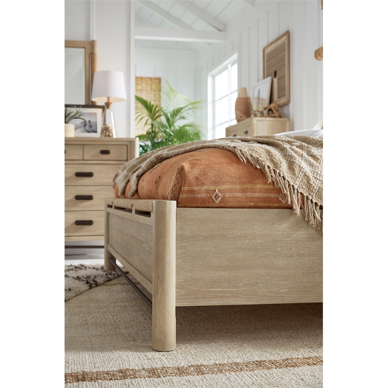 Salt Life Home Sunset Cove Sanibel Brown Queen Panel Upholstered Bed