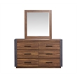 Magnussen Home Jensen Tavern Brown Double Drawer Dresser With Paper Mirror