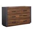 Magnussen Home Jensen Tavern Brown Double Drawer Dresser With Paper Mirror