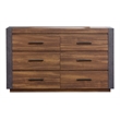 Magnussen Home Jensen Tavern Brown Double Drawer Dresser With Paper Mirror