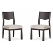 Magnussen Home Tauren Coffee Bean Upholstered Side Chair Two Pack