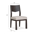 Magnussen Home Tauren Coffee Bean Upholstered Side Chair Two Pack