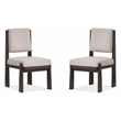 Magnussen Home Tauren Coffee Bean Upholstered Side Chair Two Pack