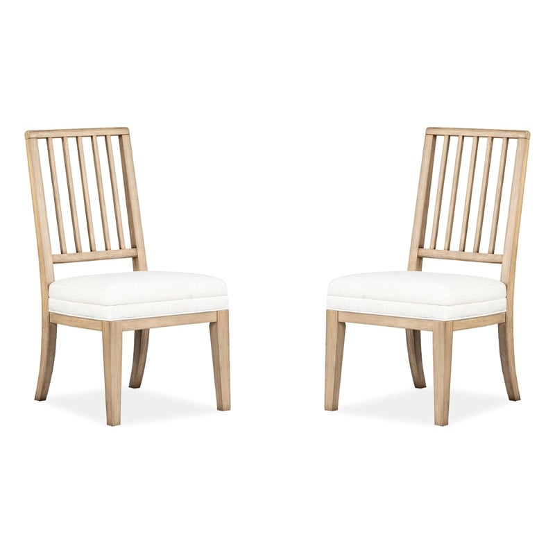 Magnussen Home Coventry Honey Maple Upholstered Side Chair Two Pack