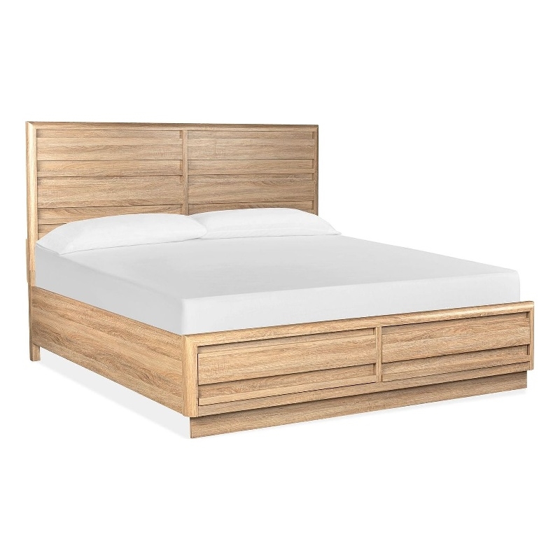 Magnussen Home Brentwood Heights Provincial Brown Queen Panel Storage Bed