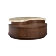 Magnussen Home Mcpherson Burnt Umber Round Cocktail Table With Casters