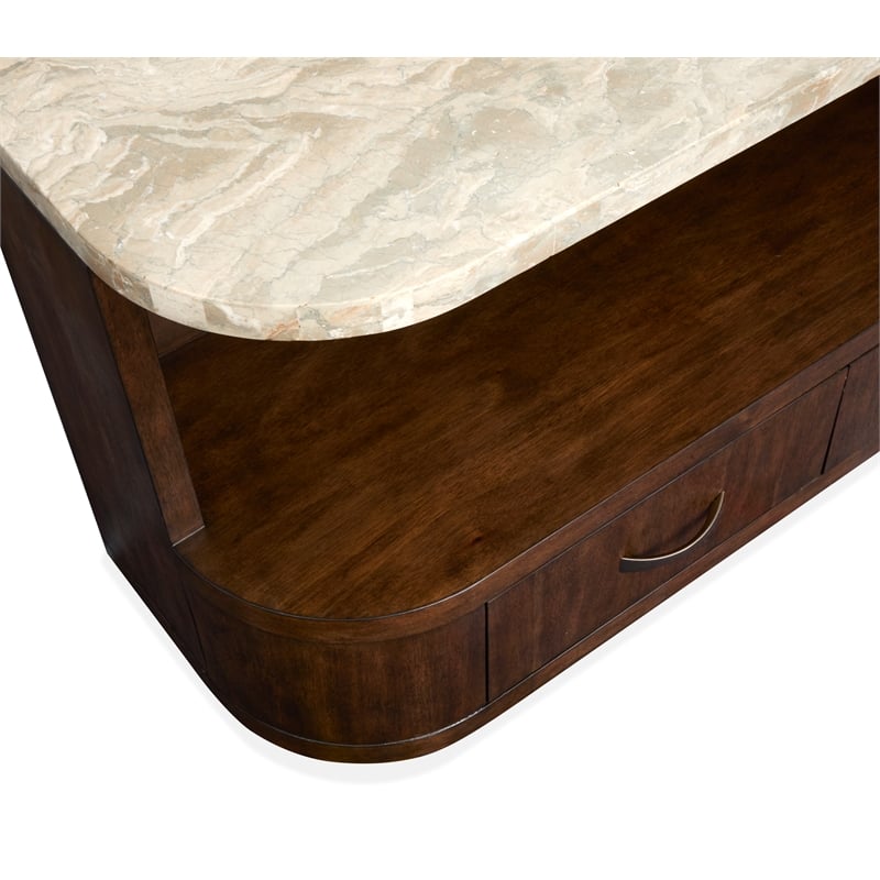 Magnussen Home Mcpherson Burnt Umber Demilune Sofa Table