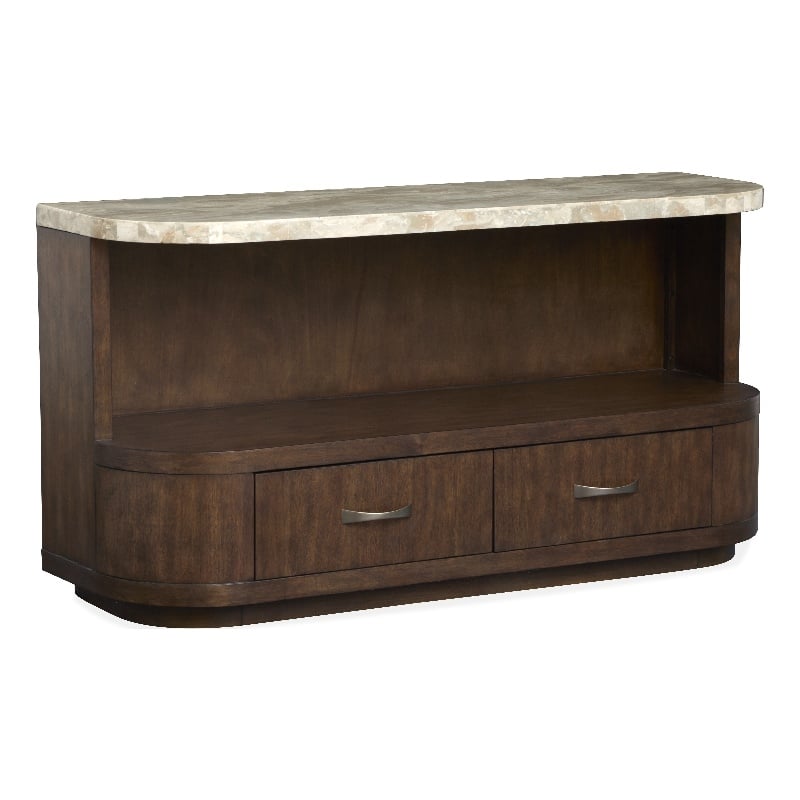 Magnussen Home Mcpherson Burnt Umber Demilune Sofa Table