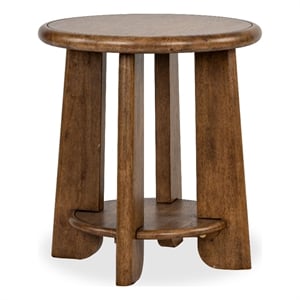 Magnussen Home Tanner Tawny Brown Round End Table