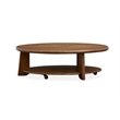 Magnussen Home Tanner Tawny Brown Oval Cocktail Table With Casters