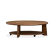 Magnussen Home Tanner Tawny Brown Oval Cocktail Table With Casters