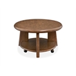 Magnussen Home Tanner Tawny Brown Oval Cocktail Table With Casters