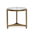 Magnussen Home Cassidy Aged Brass And Volakas Classic Round End Table