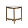 Magnussen Home Cassidy Aged Brass And Volakas Classic Round End Table
