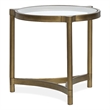 Magnussen Home Cassidy Aged Brass And Volakas Classic Round End Table