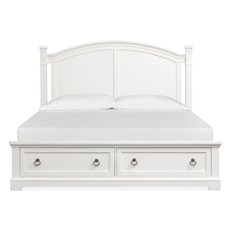 Magnussen Home Kingston Whisper White California King Panel Storage Bed
