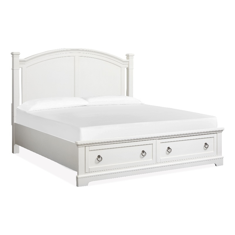 Magnussen Home Kingston Whisper White California King Panel Storage Bed