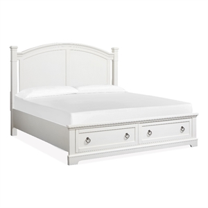 Magnussen Home Kingston Whisper White California King Panel Storage Bed
