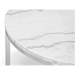 Magnussen Home Esme White Marble And Brushed Nickel Round Cocktail Table