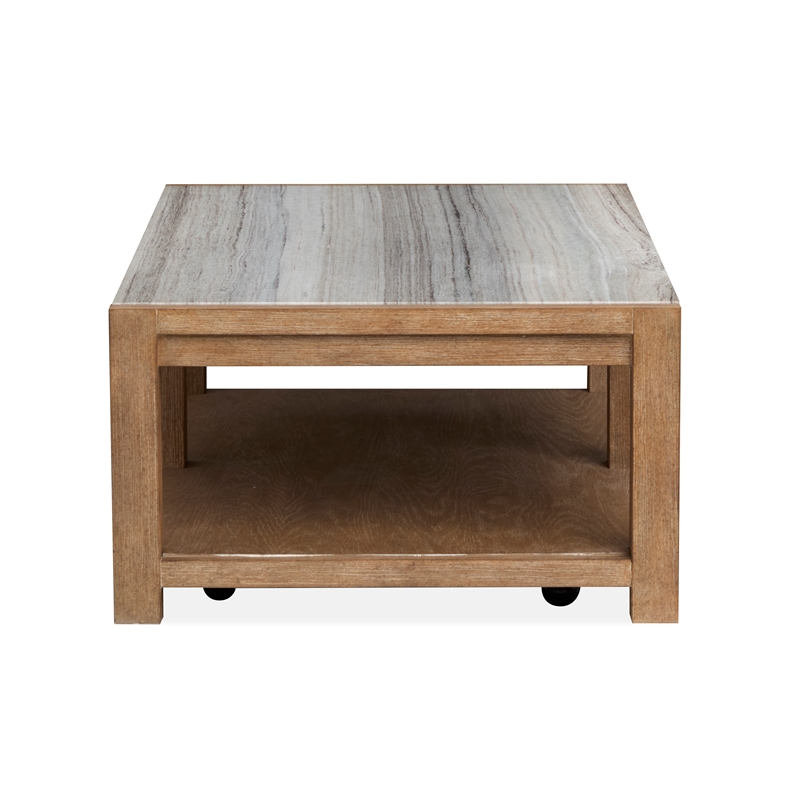 Magnussen Home Plum Creek Sierra Brown Rectangular Cocktail Table With Casters