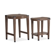 Magnussen Home Kaysen Wallaby And Matte Black Nesting End Table