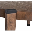 Magnussen Home Kaysen Wallaby And Matte Black Round Cocktail Table
