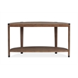 Magnussen Home Kaysen Wallaby And Matte Black Demilune Sofa Table
