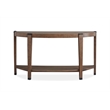 Magnussen Home Kaysen Wallaby And Matte Black Demilune Sofa Table