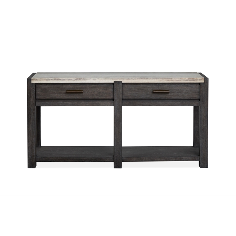 Magnussen Home Plum Creek Ravenwood Black Rectangular Sofa Table