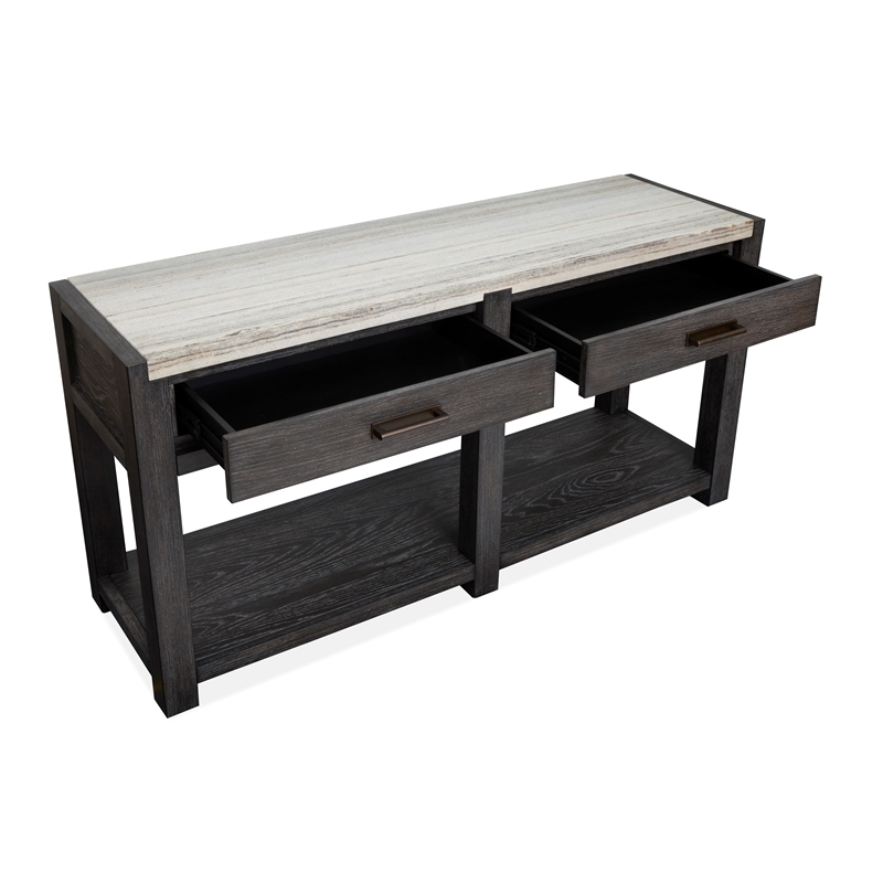 Magnussen Home Plum Creek Ravenwood Black Rectangular Sofa Table