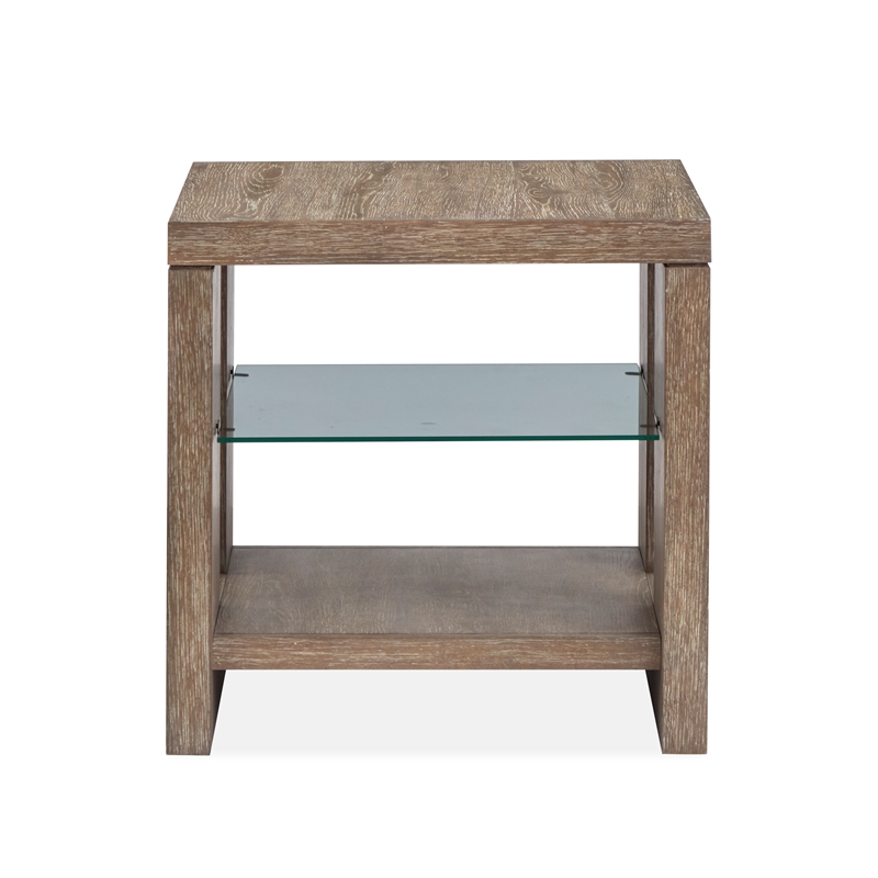Magnussen Home Conway Spiced Brown Rectangular End Table