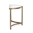 Magnussen Home Cassidy Aged Brass And Volakas Classic Demilune Sofa Table
