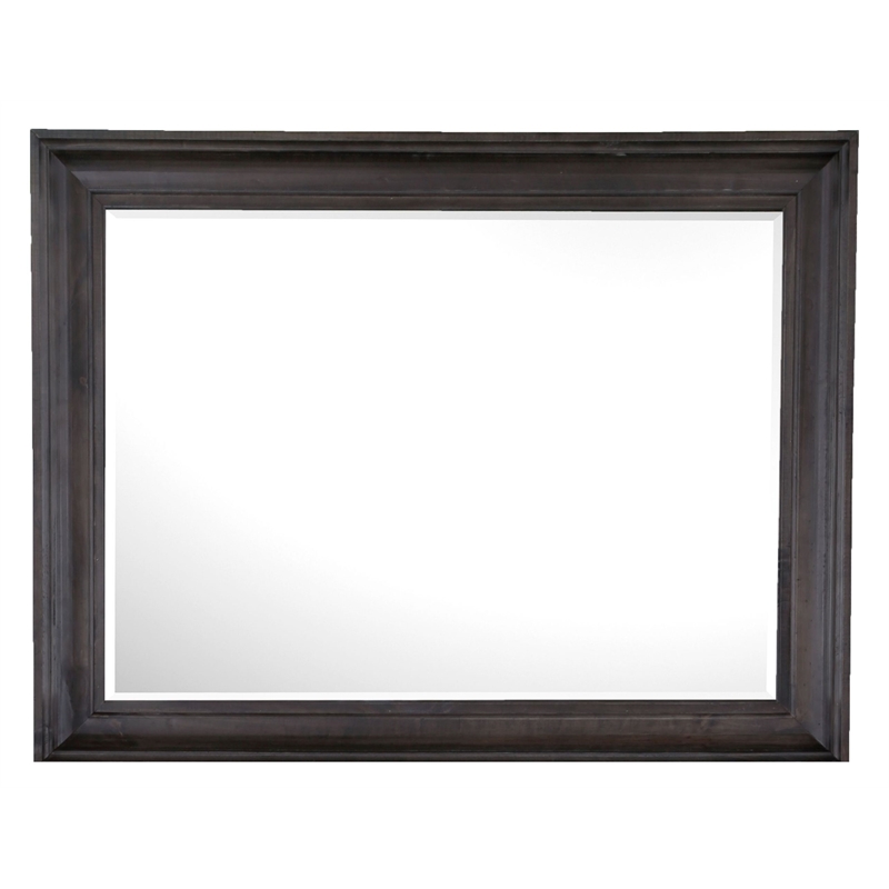 Magnussen Home Calistoga Weathered Charcoal Drawer Dresser With Landscape Mirror