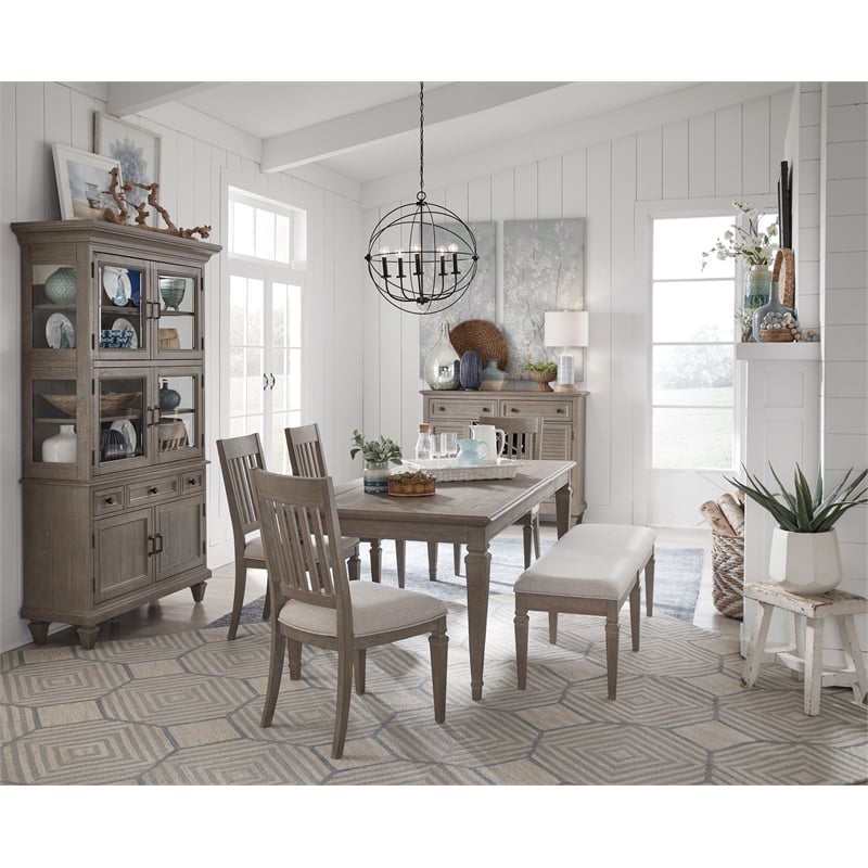 Magnussen Home Lancaster Dovetail Grey Extendable Rectangular Dining Table