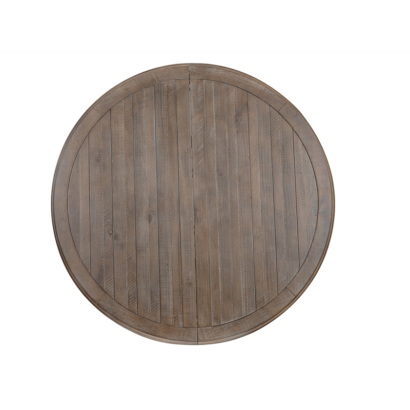 Magnussen Home Lancaster Dovetail Grey Extendable Round Dining Table