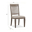 Magnussen Home Lancaster Dovetail Grey Upholstered Side Chair Two Pack