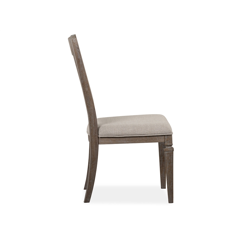 Magnussen Home Lancaster Dovetail Grey Upholstered Side Chair Two Pack