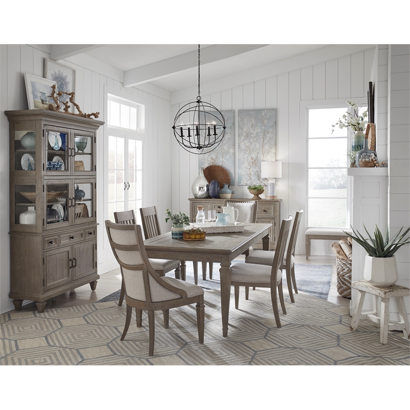Magnussen Home Lancaster Dovetail Grey Upholstered Side Chair Two Pack