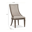 Magnussen Home Lancaster Dovetail Grey Upholstered Arm Chair Two Pack