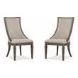 Magnussen Home Lancaster Dovetail Grey Upholstered Arm Chair Two Pack