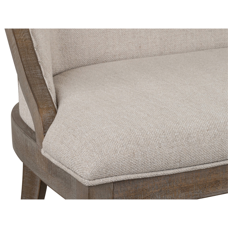 Magnussen Home Lancaster Dovetail Grey Upholstered Bench