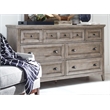 Magnussen Home Paxton Place Dovetail Grey Drawer Dresser With Landscape Mirror