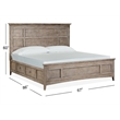 Magnussen Home Paxton Place Dovetail Grey Queen Panel Storage Bed