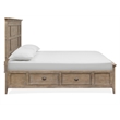 Magnussen Home Paxton Place Dovetail Grey Queen Panel Storage Bed